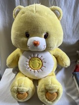 2002 Care Bears Huge 26&quot; Sunshine Funshine Plush Jumbo Large Bear Yellow - £47.03 GBP