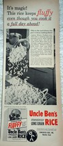 Uncle Ben’s Fluffy Rice Print Advertisements Art 1950s - £7.98 GBP