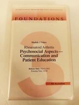 Foundations In Rheumatiod Arthritis Module 3 Psychosocial VHS Video Tape LN - $29.99