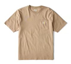 Carhartt K87 Men's Loose Fit Short-Sleeve Pocket T-Shirt, Desert, L Tall - $46.94