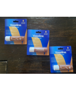 3 PK Vaseline Cocoa Butter Lip Balm Therapy Tube Petroleum Jelly Scented... - £10.81 GBP