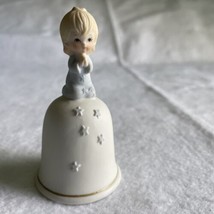 Vintage Christopher Collection Praying Child Bell Lefton Porcelain Bisqu... - $14.99