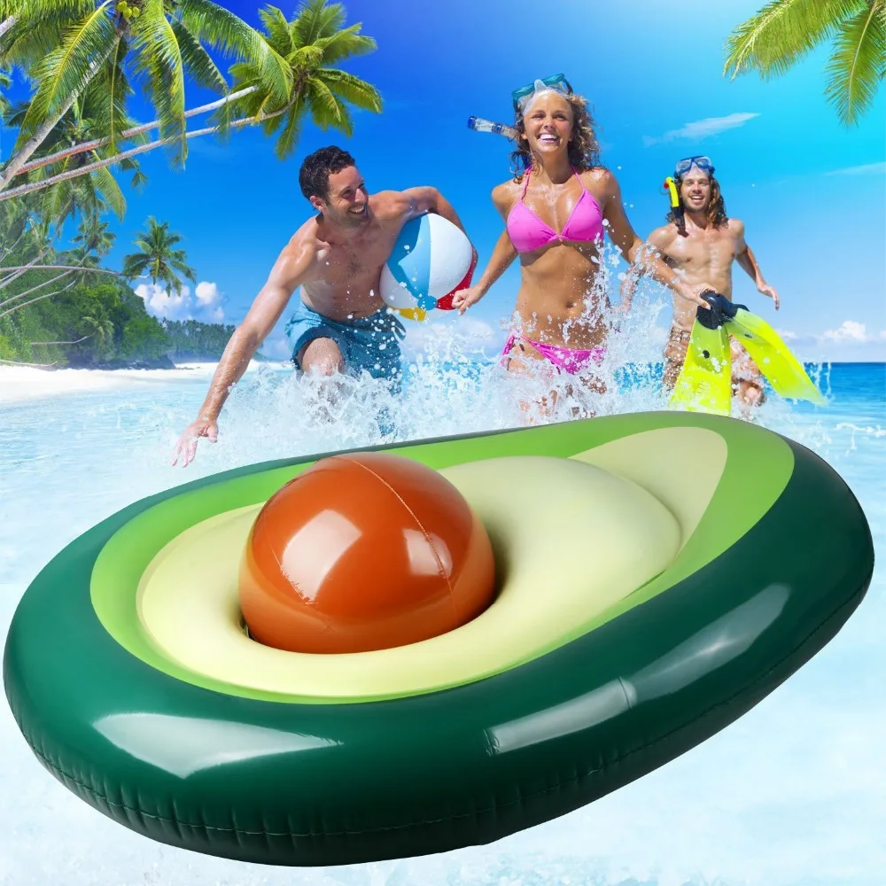 160cm Avocado Pool Float Inflatable Circle Swimming Ring for Adult Inflatable - £98.78 GBP