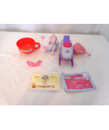 Toy Teck Flocked Teacup Piggies Pink Pig Talks 6” Snowflake + Snowmobile... - $565.42 MXN