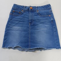 No Boundaries RN#52469 Mid-Rise  Blue Denim Stretch Mini Skirt Juniors Size 5 image 14