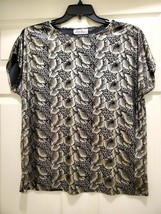 Lucky Winner Womens Size XL Silver Metallic Vintage Club Party Shirt - $22.00