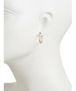 New Made In Usa 14kt Gold Diamond Cut 20 Mm Hoop 14k Gold  Earrings - £125.53 GBP