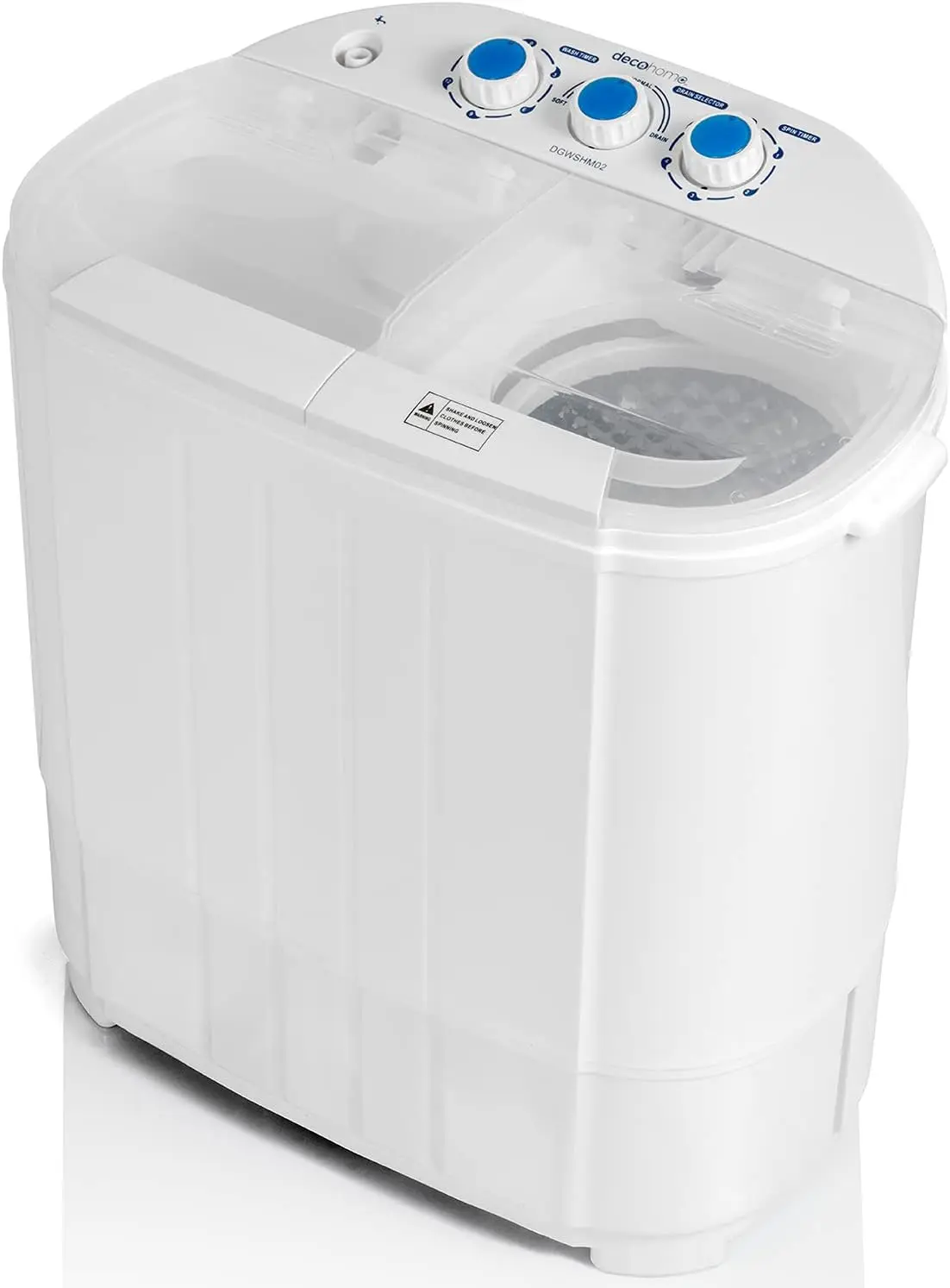  washing machine with twin tub for wash and spin dry portable built in gravity drainage thumb200