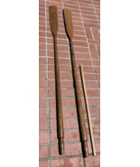 2 Vintage Brown Stained Wood Boat Oars  75” Lake House Canoe Paddle - $465.11 CAD