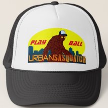 Urban Sasquatch PLAY BALLl Trucker Hat - Black - $18.95
