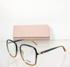 Brand New Authentic Chloe Eyeglasses CE 0034 010 53mm Green &amp; Gold 0034O Frame - £132.03 GBP