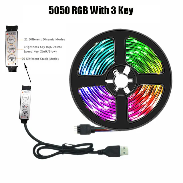 5050 Usb Rgb Led Strip 30M Bluetooth Control 5V White Led Light Led Wall Room Fl - £55.14 GBP