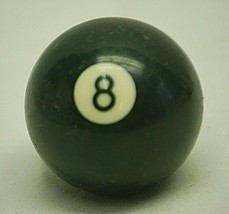 Pool Table Billiard Ball #8 Solid Black Vintage Replacement Piece - £17.07 GBP