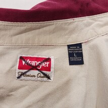 Wrangler Premium Quality Denim Shirt L Men's Red Long Sleeve Button Up RN#130273 image 3
