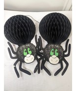 Vintage Spider Halloween Decor Tissue Honeycomb Hanging Table Top set 2 ... - $323.11 MXN