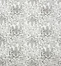 Ballard Designs Riad Slate Gray Floral Leaf Vine Multiuse Fabric By Yard 54&quot;W - £15.71 GBP