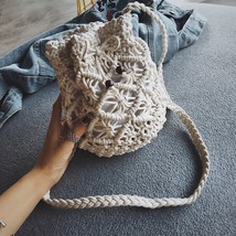 Cotton Rope Woven Women&#39;s Shoulder Bag Bohemian Handmade Crossbody Bags Summer B - £33.64 GBP