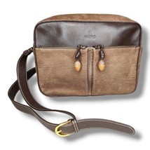 LLADRO Pebble Genuine Leather Bag Purse Oak Acorn Accents Handmade In Sp... - $83.99