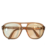 1980s Boys Eyeglasses BerDel Steroflex Beige Aviator Plastic Frames Vintage - $24.30