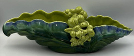 Mid-Century Royal Haeger Pottery Blue Green Fruit Grape Center Piece Bowl - £56.90 GBP