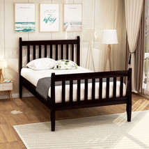Bed Frame Mattress Foundation with Wood Slat Support, Twin, Espresso - $202.12