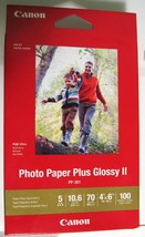 Canon Photo Paper Plus Glossy II PP301 4&quot;x6&quot; 100 Sheets Brand new - £6.20 GBP