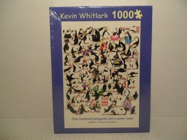 Kevin Whitlark Puzzle 1000 pieces One Hundred Penguins and a Polar Bear NEW - $58.30