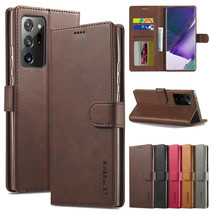 For Samsung Galaxy Note 20/Note 20 Ultra Leather Magnetic Flip Cover Case - £36.42 GBP