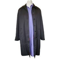 Vintage 90s Talbots Black Insulated Long Trench Jacket Coat Removable Li... - £37.79 GBP