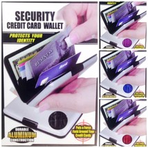 Lot of 2 Security Credit Card Wallet RFID Scan Blocking Protection Aluminum - £7.65 GBP