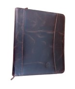 Rustic Town Vintage Brown Leather Professional Organizer Zip Close Portf... - £38.77 GBP