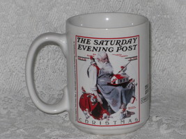 Norman Rockwell Mug Santa&#39;s Helpers Saturday Evening Post Christmas Collection  - £6.25 GBP