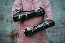 Medieval Pair of bracers, fantasy warrior larp costume, Dark Soul cosplay - $91.10