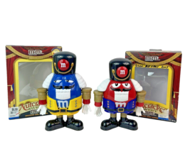 TWO Nutcracker Sweet M&amp;M Candy Dispensers RED &amp; Blue Official Limited Ed... - $19.80