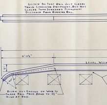 1950 Railroad Bangor Aroostook Blueprint  Guard Rail Track Lubricator F2... - €31,35 EUR