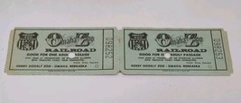 Vintage Omaha Henry Doorly Zoo Railroad Tickets 1980s 80s Adult Ephemera... - $9.89