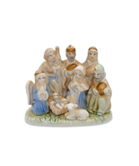 Porcelain Nativity Scene Figurine Holiday Christmas Religious Decor 4x4.5” - £13.54 GBP