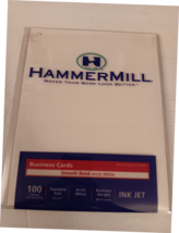 Hammermill Arctic White Business Cards 10 Sheet Pack (100 Cards) New Sealed - $14.99