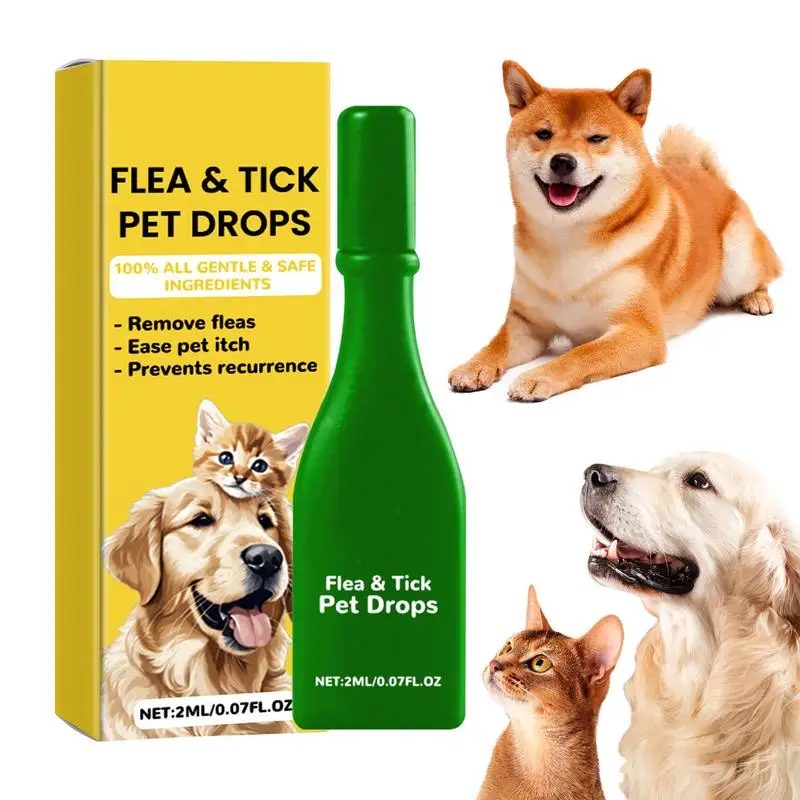 2Ml Pet Dog Cat Vitro Drops Long-Lasting Control Repel Fleas Ticks Lice ... - $13.02