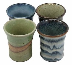 Japanese Colorful Abstract Art Natural Glazed Porcelain 5oz Coffee Tea Cups Set - £34.28 GBP