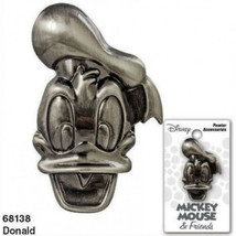 Walt Disney Donald Duck 3D Face and Head Deluxe Metal Pewter Pin NEW UNUSED - £6.16 GBP