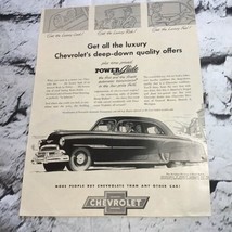 Vintage 1951 Print Ad Chevrolet Styleline De Luxe Car Auto Advertising Art - $9.89