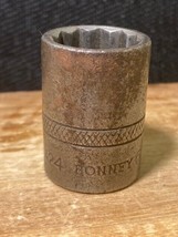 Vintage Bonney Tools A24 3/4”  1/2” Drive Knurled  Socket - $8.51