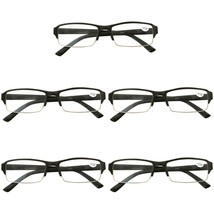 5 Packs Mens Womens Rectangle Frame Reading Glasses Blue Light Blocking Readers - £10.38 GBP