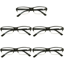 5 Packs Mens Womens Rectangle Frame Reading Glasses Blue Light Blocking Readers - £10.21 GBP