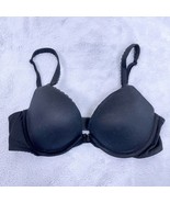 Victorias Secret Body Push Up Bra Black Underwire Padded Lined Lace Trim... - $29.69