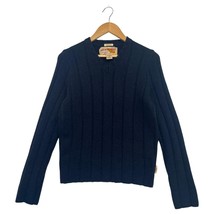 VTG Abercrombie Sweater Mens Small Blue Ribbed Knit Muscle Wool 90s Y2K ... - $34.64