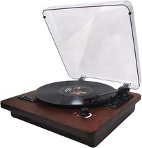 Portable Record Player For Vinyl With Speakers,Supports, Speed,Dust Cover - £93.97 GBP