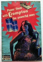 Vintage Advertising Tin Sign Crompton Greaves Battery Batteries India - £39.32 GBP