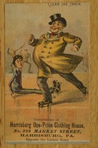 Vintage Advertising Trade Card Harrisburg PA Clothing House Roller Skates Track - $10.93